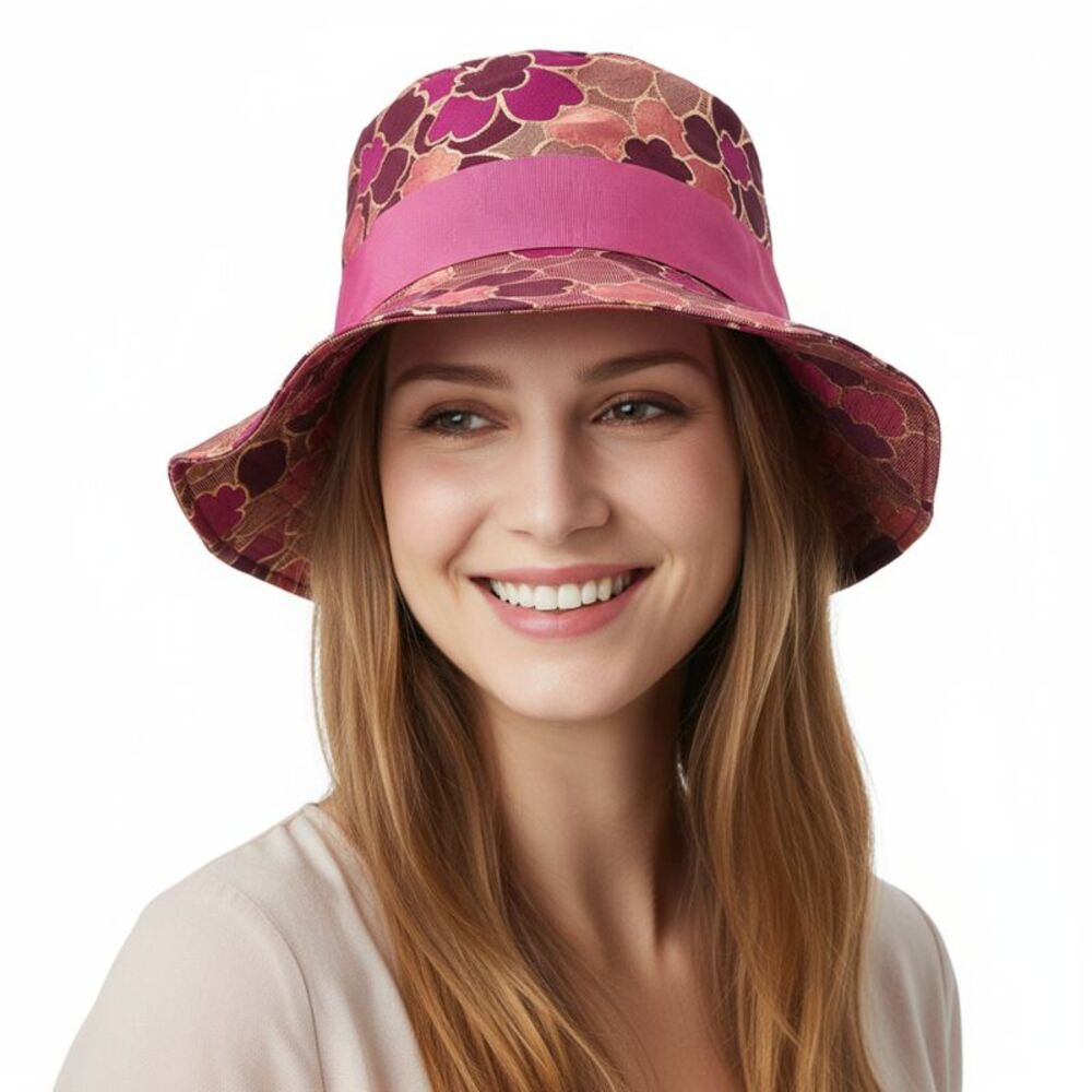 Dolce & Gabbana Floral Pink and Purple Hat